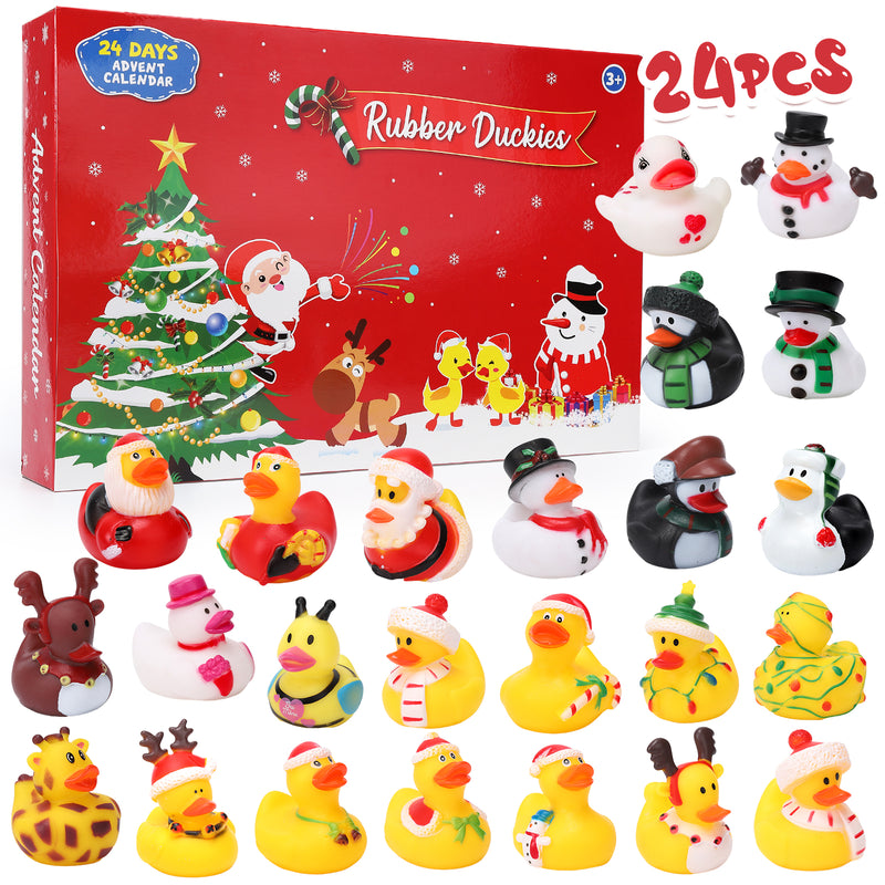 Christmas Advent Calendar 2023 for KidsChristmas 24 Days Countdown Advent Calendar with 24 Rubber Ducks for BoysGirlsChristmas Gift PHO-0W5AHISC