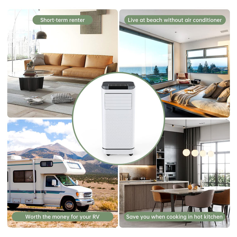 GARVEE 10000 BTU Portable Air Conditioners Portable AC Unit with Remote Digital Display 24Hrs Timer Installation Kit