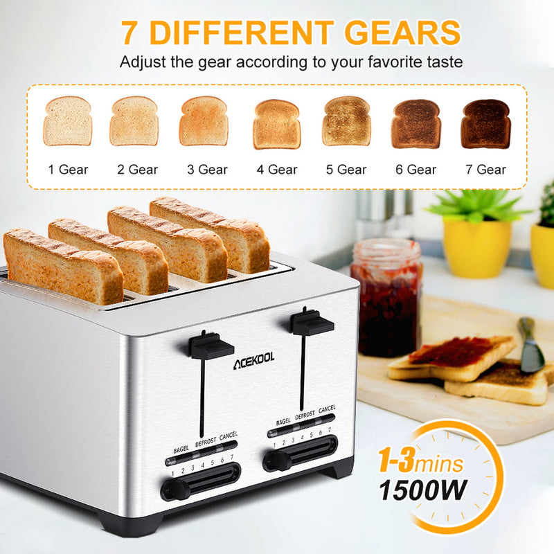 Breakfast Machine Bread Toaster EU Plug 220-240V Slim Body Design 2 Slice  Bread Toaster For Office Home Kitchen Supplies And Bread