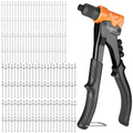 TOWALLMARK Pop Rivet Tool with 200Pcs Rivets Kit for Metal Plastic